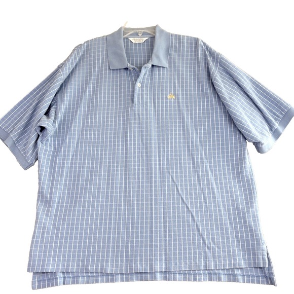Brooks Brothers Other - Brooks Brothers Golden Fleece Mens XL Blue Gingham Polo Shirt Golf Casual VTG